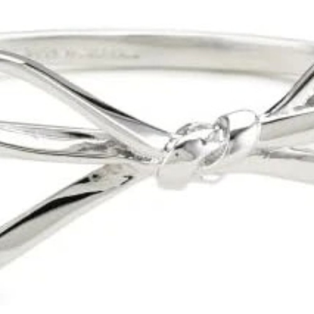 kate spade new york "Skinny Mini" Silver-Tone Bow Bangle Bracelet